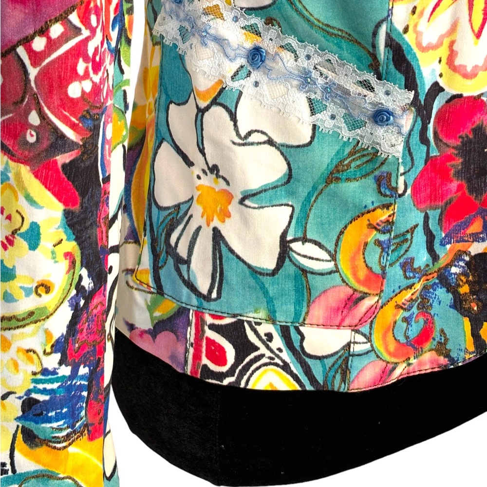 Alberto Makali Bold Color Tropical Jacket Size 2 - Picture 3 of 9